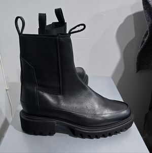 All Saints Black Leather Boots